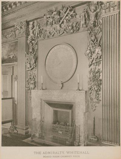 Board Room Chimney Piece in The Admiralty by English Photographer